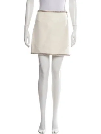 Pre-owned Veronica Beard Mini Skirt W/ Tags In White