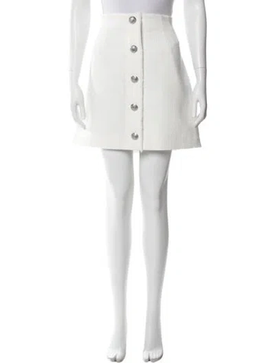 Pre-owned Veronica Beard Mini Skirt In White