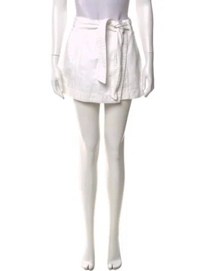 Pre-owned Veronica Beard Mini Skirt In White