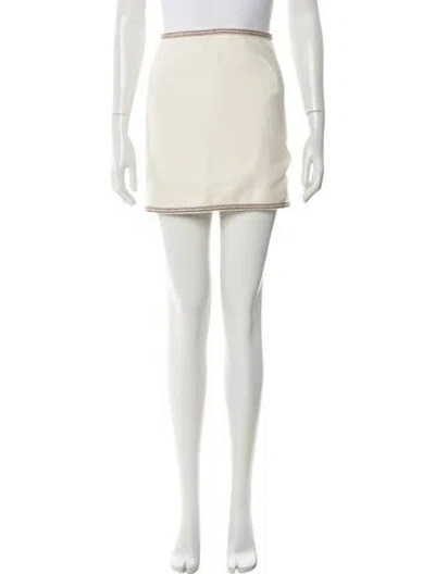 Pre-owned Veronica Beard Mini Skirt In White