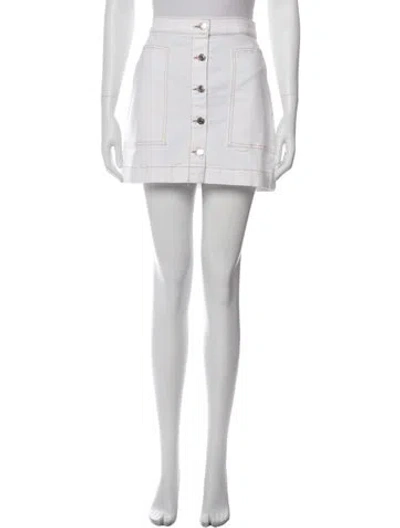 Pre-owned Veronica Beard Mini Skirt In White
