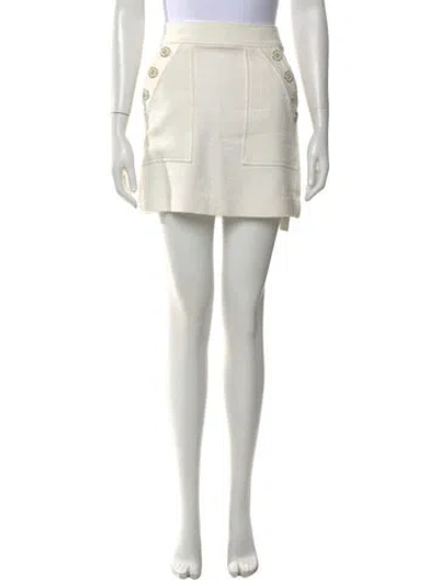 Pre-owned Veronica Beard Mini Skirt In White