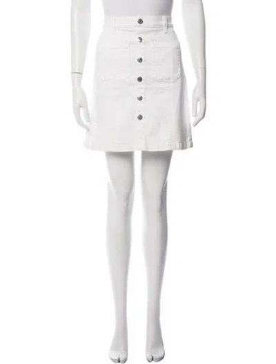 Pre-owned Veronica Beard Mini Skirt In White