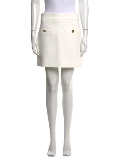 Pre-owned Veronica Beard Mini Skirt In White