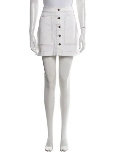 Pre-owned Veronica Beard Mini Skirt In White