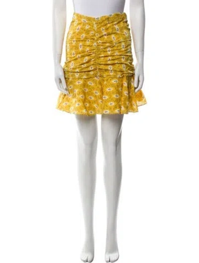 Pre-owned Veronica Beard Mini Skirt In Yellow