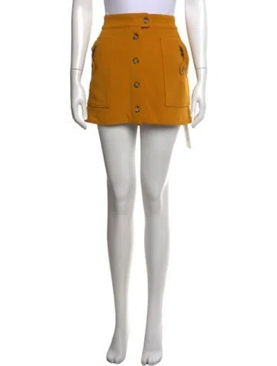 Pre-owned Veronica Beard Mini Skirt In Yellow