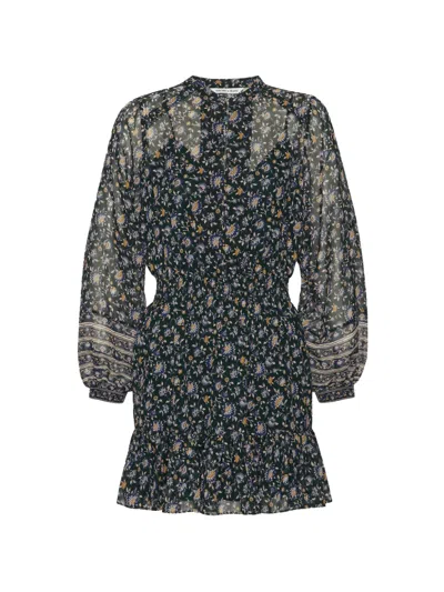 Veronica Beard Mirabel Floral-print Dress In Black