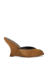 Veronica Beard Mirabel Peep Toe Wedge Sandal In Brown
