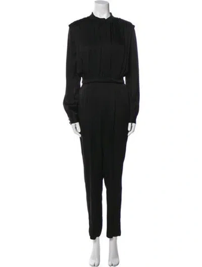 Pre-owned Veronica Beard Mock Neck Jumpsuit In Black