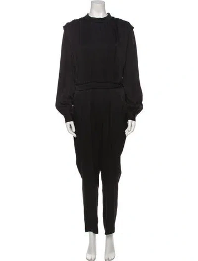 Pre-owned Veronica Beard Mock Neck Jumpsuit In Black