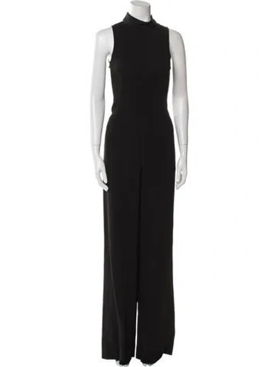 Pre-owned Veronica Beard Mock Neck Jumpsuit In Black