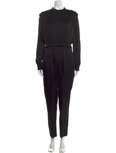Pre-owned Veronica Beard Mock Neck Jumpsuit In Black