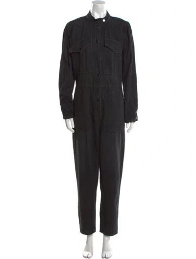 Pre-owned Veronica Beard Mock Neck Jumpsuit In Black