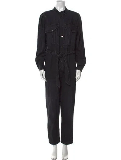 Pre-owned Veronica Beard Mock Neck Jumpsuit In Black