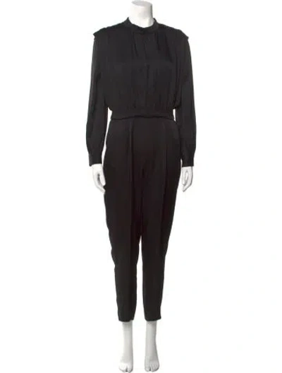 Pre-owned Veronica Beard Mock Neck Jumpsuit In Black