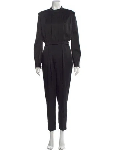 Pre-owned Veronica Beard Mock Neck Jumpsuit In Black