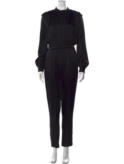 Pre-owned Veronica Beard Mock Neck Jumpsuit In Black
