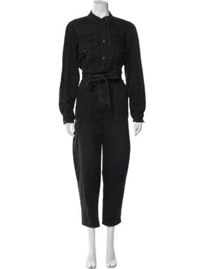 Pre-owned Veronica Beard Mock Neck Jumpsuit In Blue