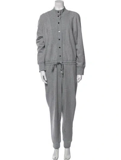 Pre-owned Veronica Beard Mock Neck Jumpsuit In Gray
