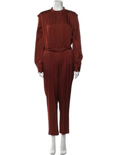 Pre-owned Veronica Beard Mock Neck Jumpsuit In Neutral