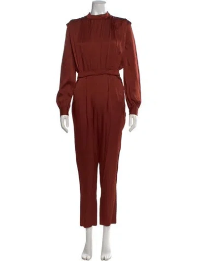 Pre-owned Veronica Beard Mock Neck Jumpsuit In Orange