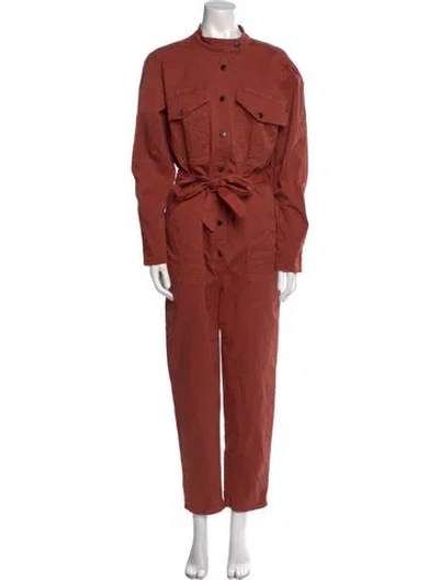 Pre-owned Veronica Beard Mock Neck Jumpsuit In Red