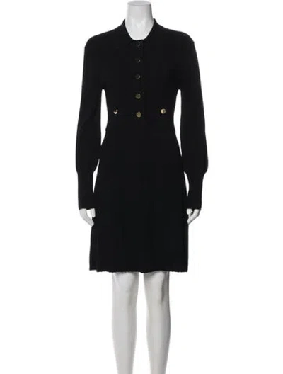 Pre-owned Veronica Beard Mock Neck Knee-length Dress In Black