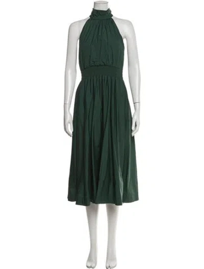 Pre-owned Veronica Beard Mock Neck Knee-length Dress In Green