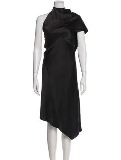 Pre-owned Veronica Beard Mock Neck Long Dress W/ Tags In Black