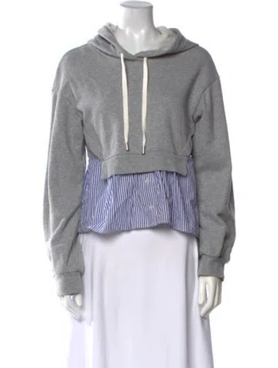 Pre-owned Veronica Beard Mock Neck Long Sleeve Sweatshirt In Gray
