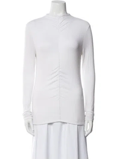 Pre-owned Veronica Beard Mock Neck Long Sleeve Sweatshirt In Neutral