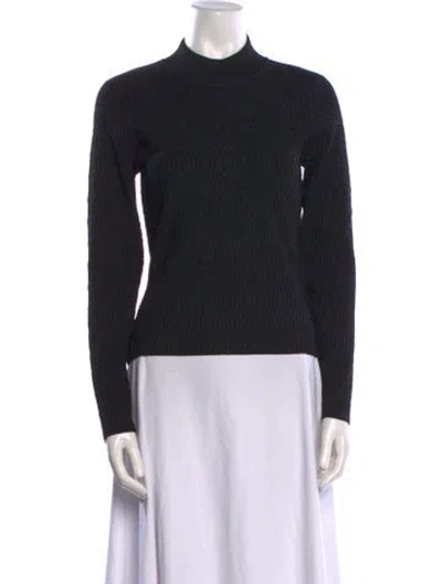 Pre-owned Veronica Beard Mock Neck Long Sleeve Sweatshirt W/ Tags In Black