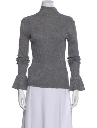 Pre-owned Veronica Beard Mock Neck Long Sleeve Top