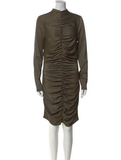 Pre-owned Veronica Beard Mock Neck Mini Dress In Multi