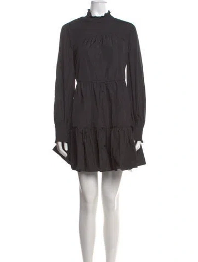 Pre-owned Veronica Beard Mock Neck Mini Dress W/ Tags In Black