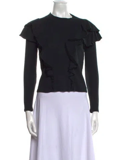 Pre-owned Veronica Beard Mock Neck Sweater In Black