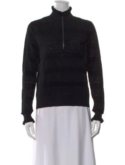 Pre-owned Veronica Beard Mock Neck Sweater In Black