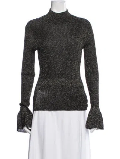 Pre-owned Veronica Beard Mock Neck Sweater In Black