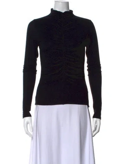 Pre-owned Veronica Beard Mock Neck Sweater In Black