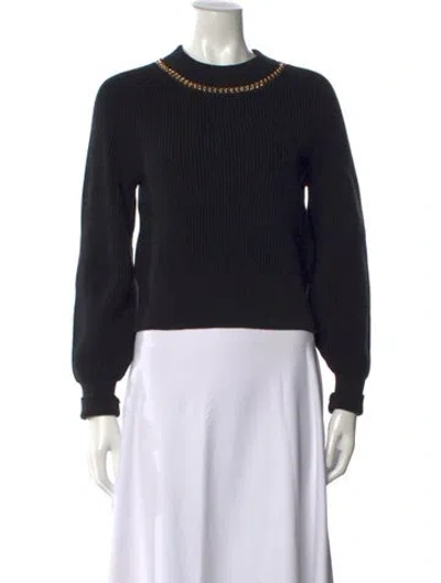 Pre-owned Veronica Beard Mock Neck Sweater In Black