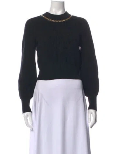 Pre-owned Veronica Beard Mock Neck Sweater In Black