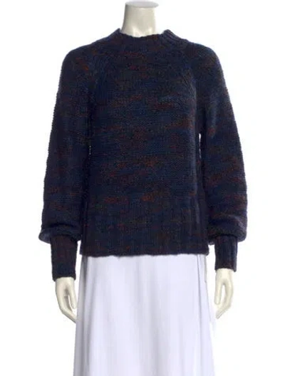 Pre-owned Veronica Beard Mock Neck Sweater In Blue