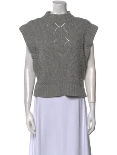 Pre-owned Veronica Beard Mock Neck Sweater In Gray