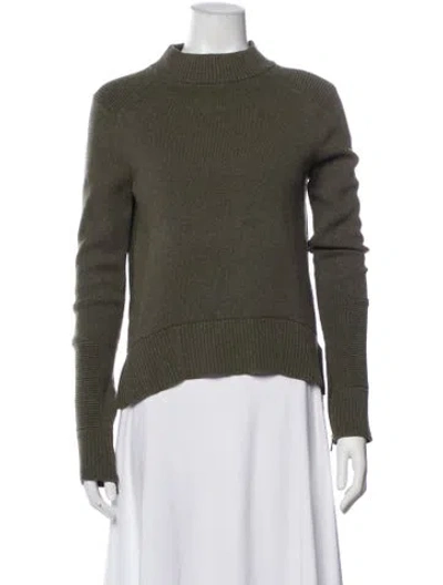 Pre-owned Veronica Beard Mock Neck Sweater In Green