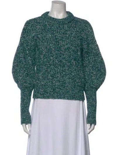 Pre-owned Veronica Beard Mock Neck Sweater In Green