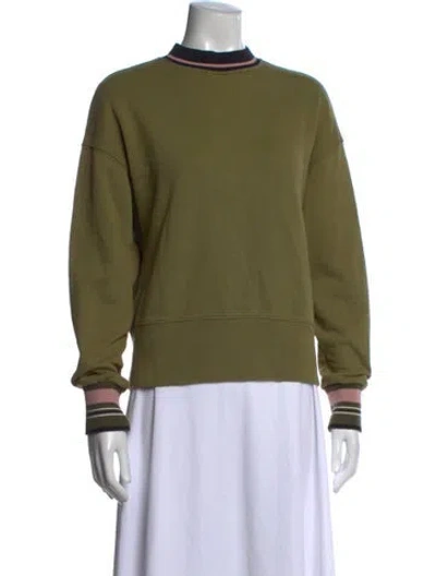 Pre-owned Veronica Beard Mock Neck Sweater In Green