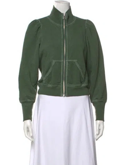 Pre-owned Veronica Beard Mock Neck Sweater In Green