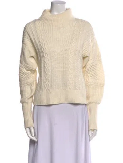 Pre-owned Veronica Beard Mock Neck Sweater In Neutral
