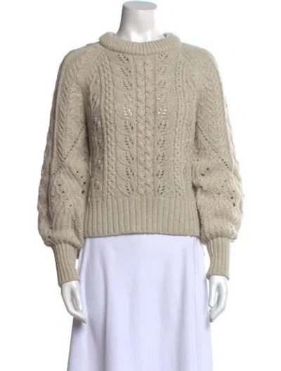 Pre-owned Veronica Beard Mock Neck Sweater In Neutral